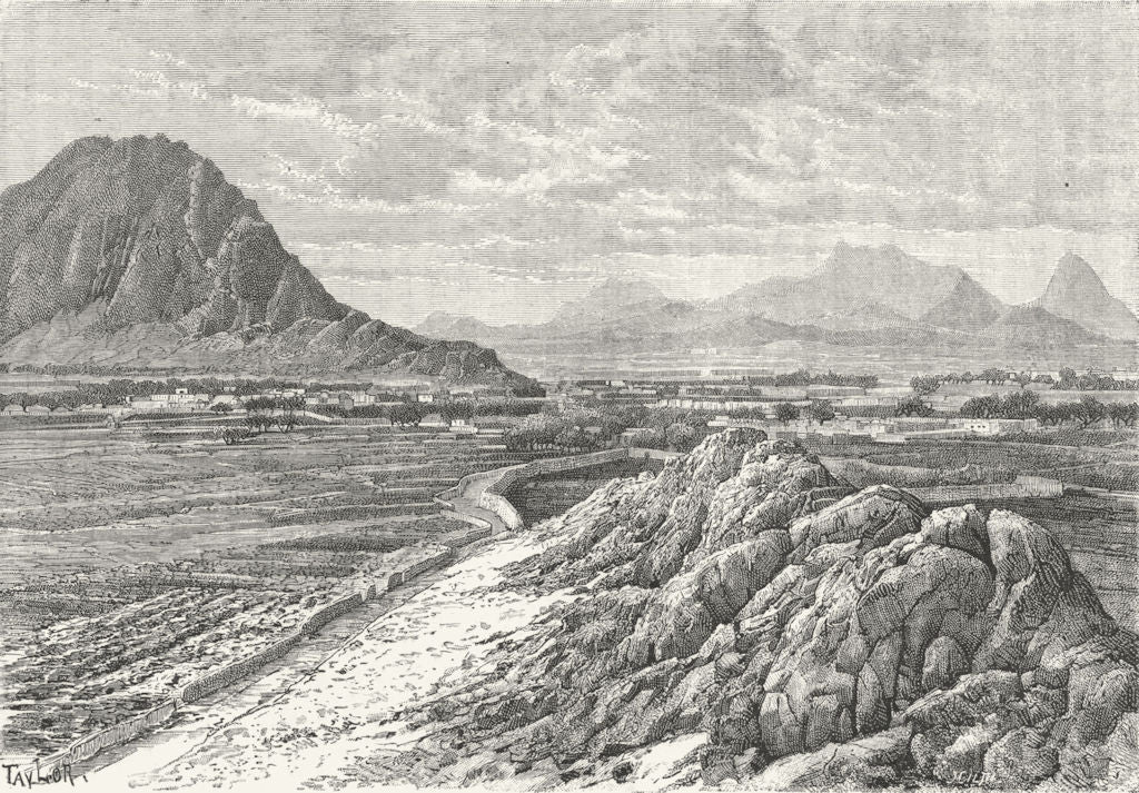 AFGHANISTAN. Marsha pass, N of Kandahar c1885 old antique print picture